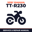 2018 Yamaha TT-R230 Service and Repair Manual - motorcycle workshop manual cover