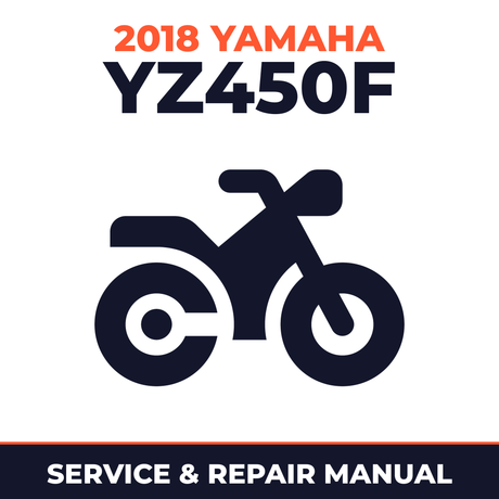 2018 Yamaha YZ450F Service and Repair Manual - motorcycle workshop manual cover