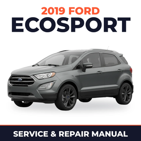 2019 Ford EcoSport service and repair manual cover with vehicle photo