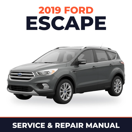 2019 Ford Escape service and repair manual cover with vehicle photo