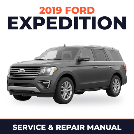 2019 Ford Expedition service and repair manual cover with vehicle photo