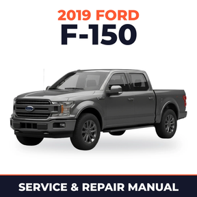 2019 Ford F-150 service and repair manual cover with vehicle photo
