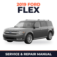 2019 Ford Flex service and repair manual cover with vehicle photo