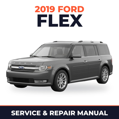 2019 Ford Flex service and repair manual cover with vehicle photo