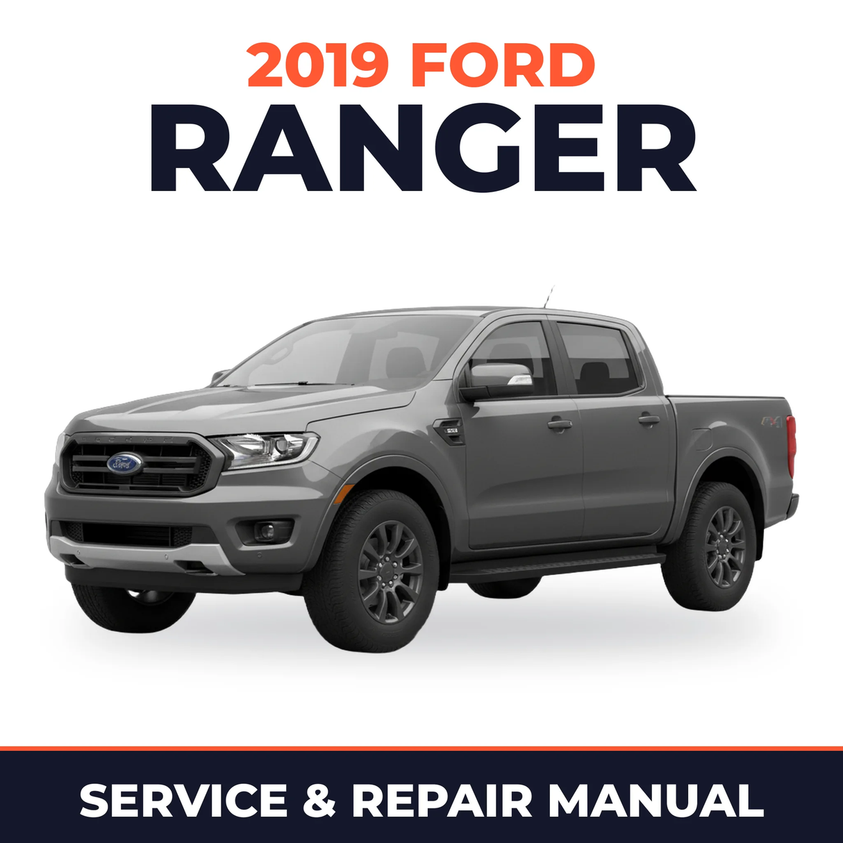2019 Ford Ranger service and repair manual cover with vehicle photo