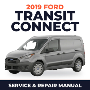 2019 Ford Transit Connect service and repair manual cover with vehicle photo