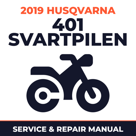 2019 Husqvarna 401 Svartpilen Service and Repair Manual - motorcycle workshop manual cover