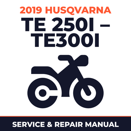 2019 Husqvarna TE 250i – TE300i Service and Repair Manual - motorcycle workshop manual cover