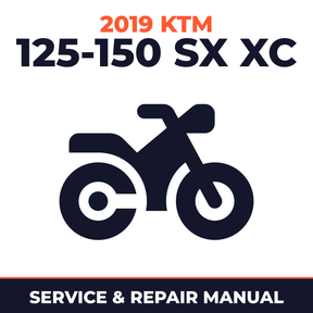 2019 KTM 125-150 SX XC Service and Repair Manual - motorcycle workshop manual cover