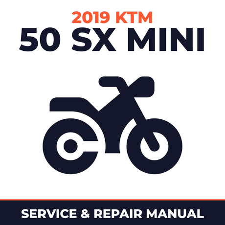 2019 KTM 50 SX Mini Service and Repair Manual - motorcycle workshop manual cover