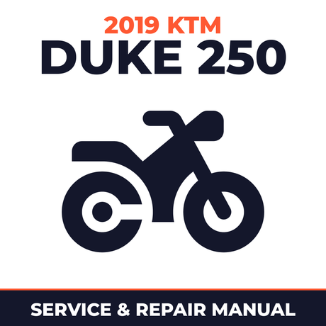 2019 KTM Duke 250 Service and Repair Manual - motorcycle workshop manual cover