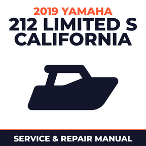 2019 Yamaha 212 LIMITED S CALIFORNIA Service and Repair Manual - boat workshop manual cover
