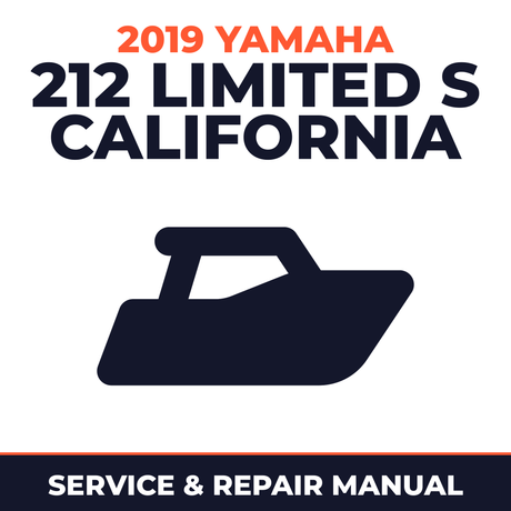 2019 Yamaha 212 LIMITED S CALIFORNIA Service and Repair Manual - boat workshop manual cover