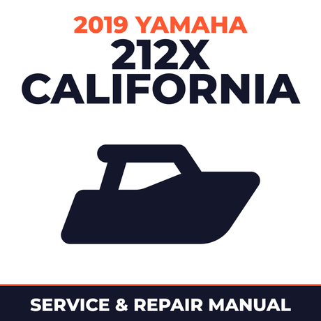 2019 Yamaha 212X CALIFORNIA Service and Repair Manual - boat workshop manual cover