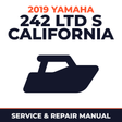 2019 Yamaha 242 LTD S CALIFORNIA Service and Repair Manual - boat workshop manual cover
