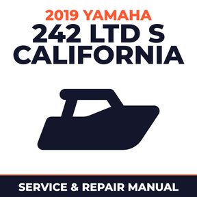 2019 Yamaha 242 LTD S CALIFORNIA Service and Repair Manual - boat workshop manual cover