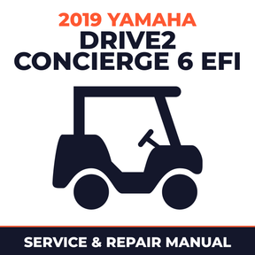 2019 Yamaha DRIVE2 CONCIERGE 6 EFI Service and Repair Manual - golf car workshop manual cover