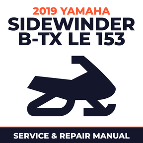 2019 Yamaha SIDEWINDER B-TX LE 153 Service and Repair Manual - snowmobile workshop manual cover