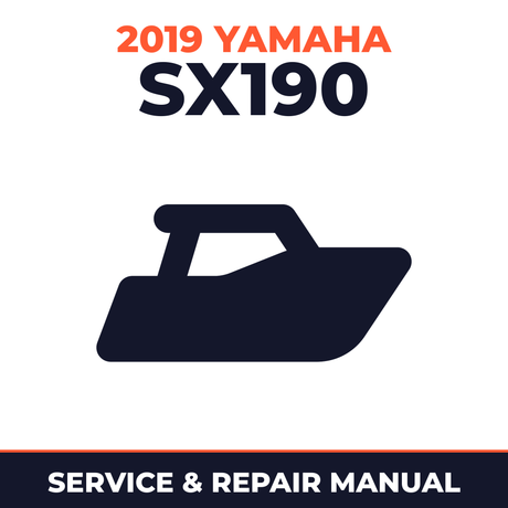 2019 Yamaha SX190 Service and Repair Manual - boat workshop manual cover