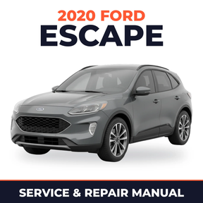 2020 Ford Escape service and repair manual cover with vehicle photo