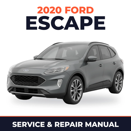 2020 Ford Escape service and repair manual cover with vehicle photo