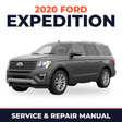 2020 Ford Expedition service and repair manual cover with vehicle photo