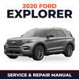 2020 Ford Explorer service and repair manual cover with vehicle photo