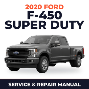 2020 Ford F-450 Super Duty service and repair manual cover with vehicle photo