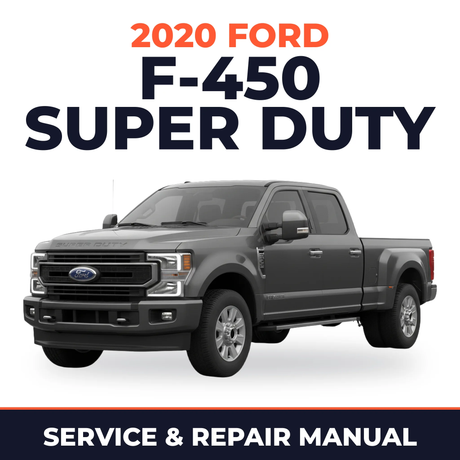 2020 Ford F-450 Super Duty service and repair manual cover with vehicle photo
