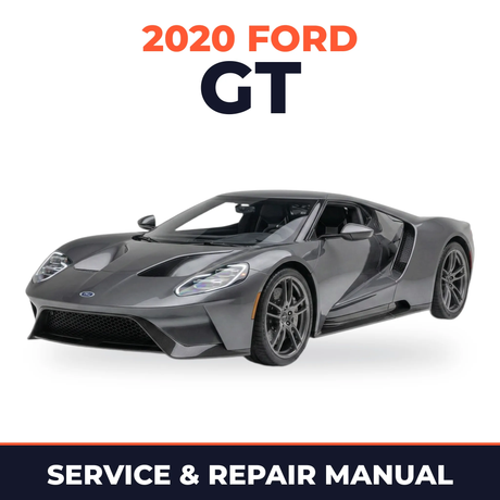 2020 Ford GT service and repair manual cover with vehicle photo