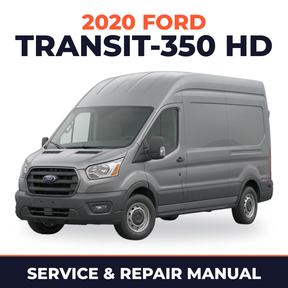 2020 Ford Transit-350 HD service and repair manual cover with vehicle photo