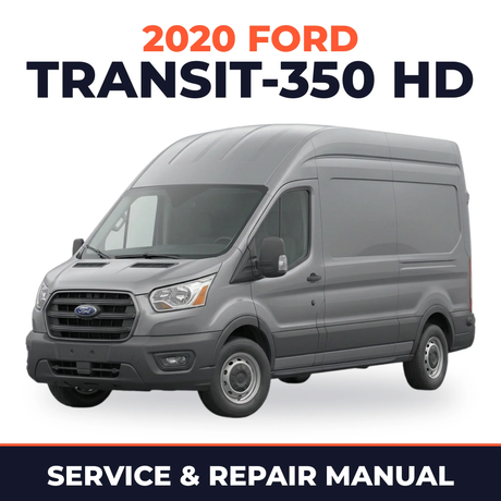 2020 Ford Transit-350 HD service and repair manual cover with vehicle photo
