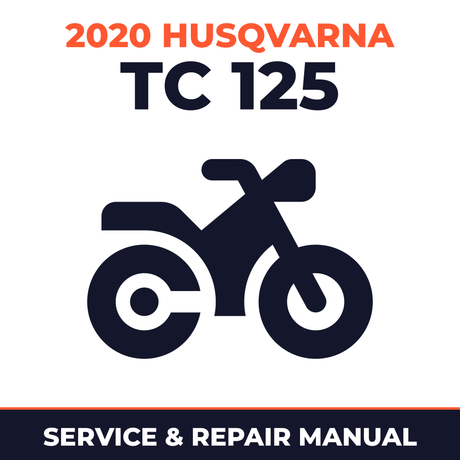 2020 Husqvarna TC 125 Service and Repair Manual - motorcycle workshop manual cover