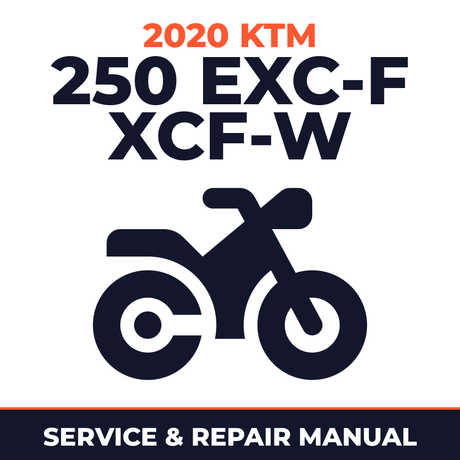 2020 KTM 250 EXC-F XCF-W Service and Repair Manual - motorcycle workshop manual cover