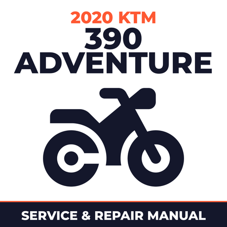 2020 KTM 390 Adventure Service and Repair Manual - motorcycle workshop manual cover