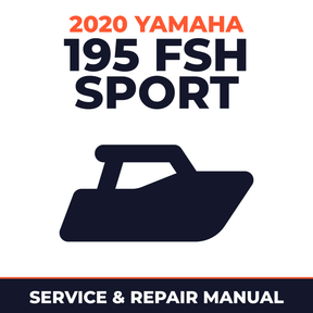 2020 Yamaha 195 FSH SPORT Service and Repair Manual - boat workshop manual cover