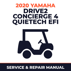 2020 Yamaha DRIVE2 CONCIERGE 4 QUIETECH EFI Service and Repair Manual - golf car workshop manual cover