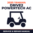 2020 Yamaha DRIVE2 POWERTECH AC Service and Repair Manual - golf car workshop manual cover