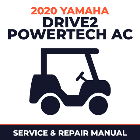 2020 Yamaha DRIVE2 POWERTECH AC Service and Repair Manual - golf car workshop manual cover