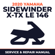 2020 Yamaha SIDEWINDER X-TX LE 146 Service and Repair Manual - snowmobile workshop manual cover