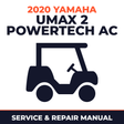 2020 Yamaha UMAX 2 POWERTECH AC Service and Repair Manual - golf car workshop manual cover