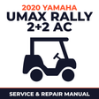 2020 Yamaha UMAX RALLY 2+2 AC Service and Repair Manual - golf car workshop manual cover