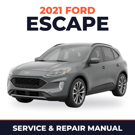 2021 Ford Escape service and repair manual cover with vehicle photo