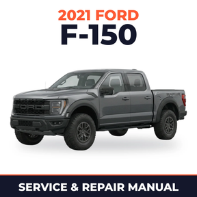 2021 Ford F-150 service and repair manual cover with vehicle photo