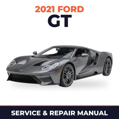 2021 Ford GT service and repair manual cover with vehicle photo