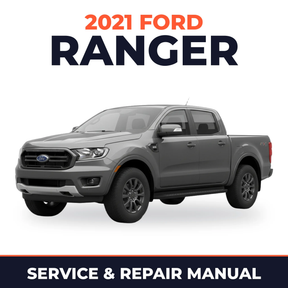 2021 Ford Ranger service and repair manual cover with vehicle photo