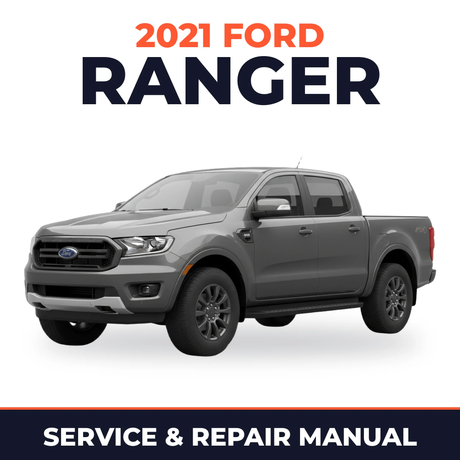 2021 Ford Ranger service and repair manual cover with vehicle photo