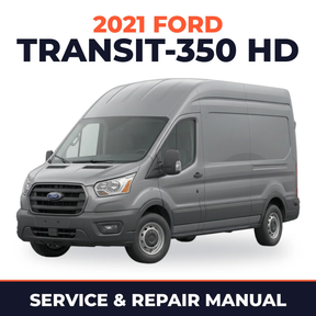 2021 Ford Transit-350 HD service and repair manual cover with vehicle photo