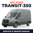 2021 Ford Transit-350 service and repair manual cover with vehicle photo