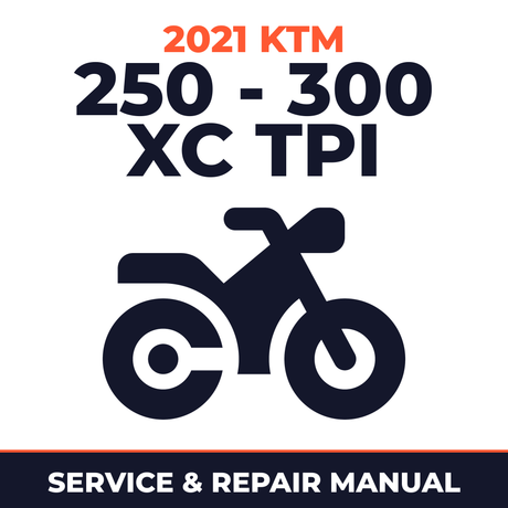 2021 KTM 250 - 300 XC TPI Service and Repair Manual - motorcycle workshop manual cover